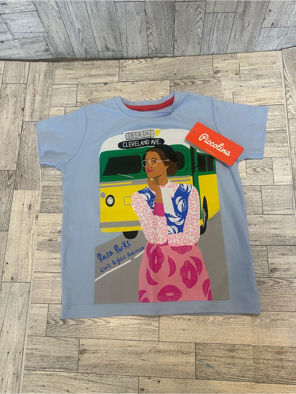 New! Kids' Light Blue Graphic T-Shirt size 4t Rosa Parks